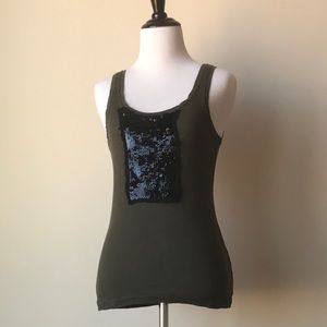 CLOSING SALE Olive J. Crew Tank w Sequin Detail